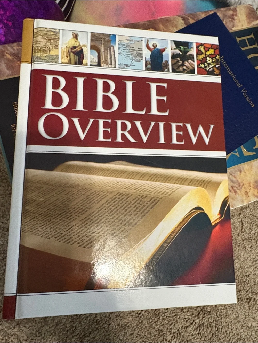 Bible Overview Hardcover Book - Red and White
